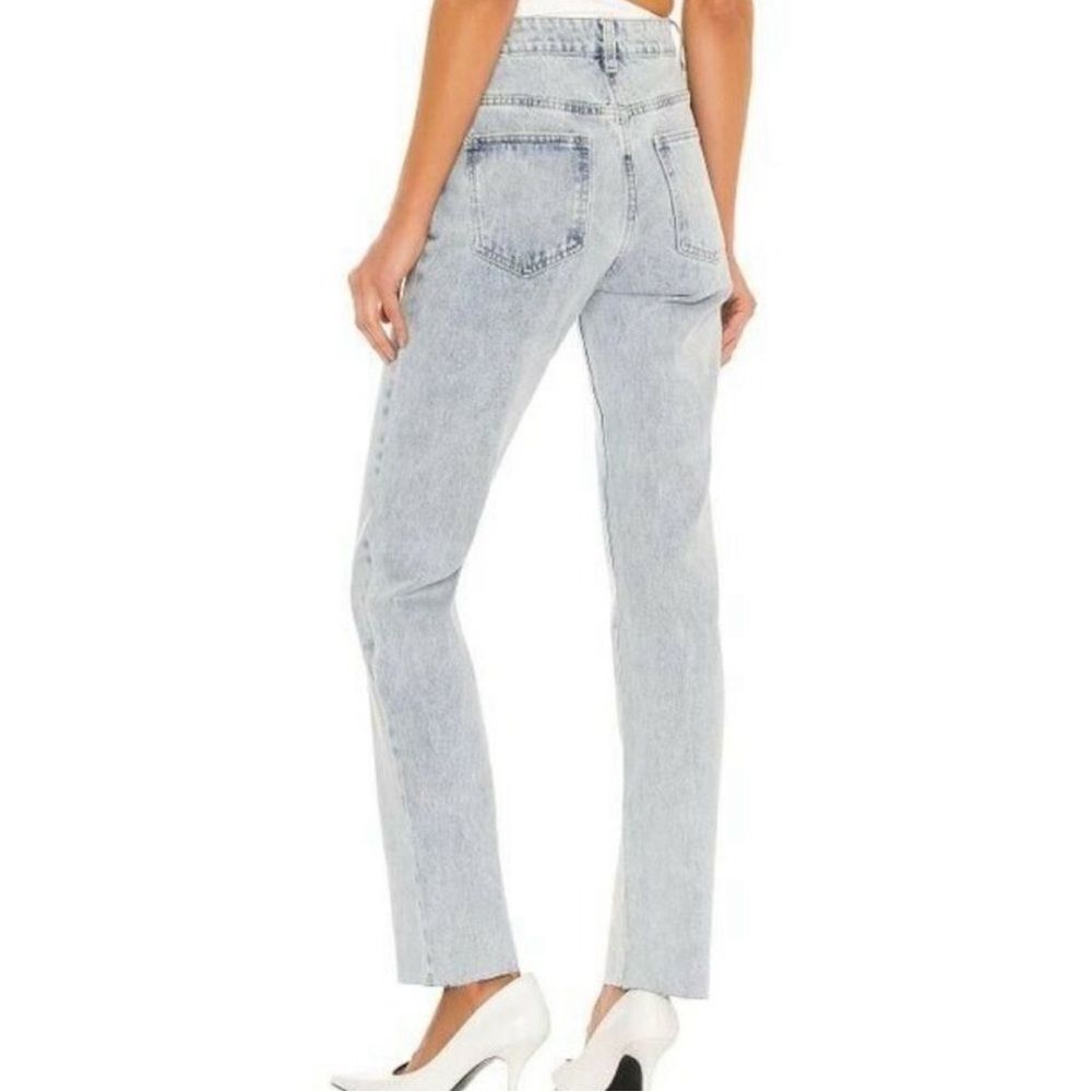 Revolve Superdown Straight Raw Hem Button Fly Jea… - image 3